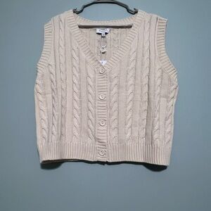 NWT cream vest